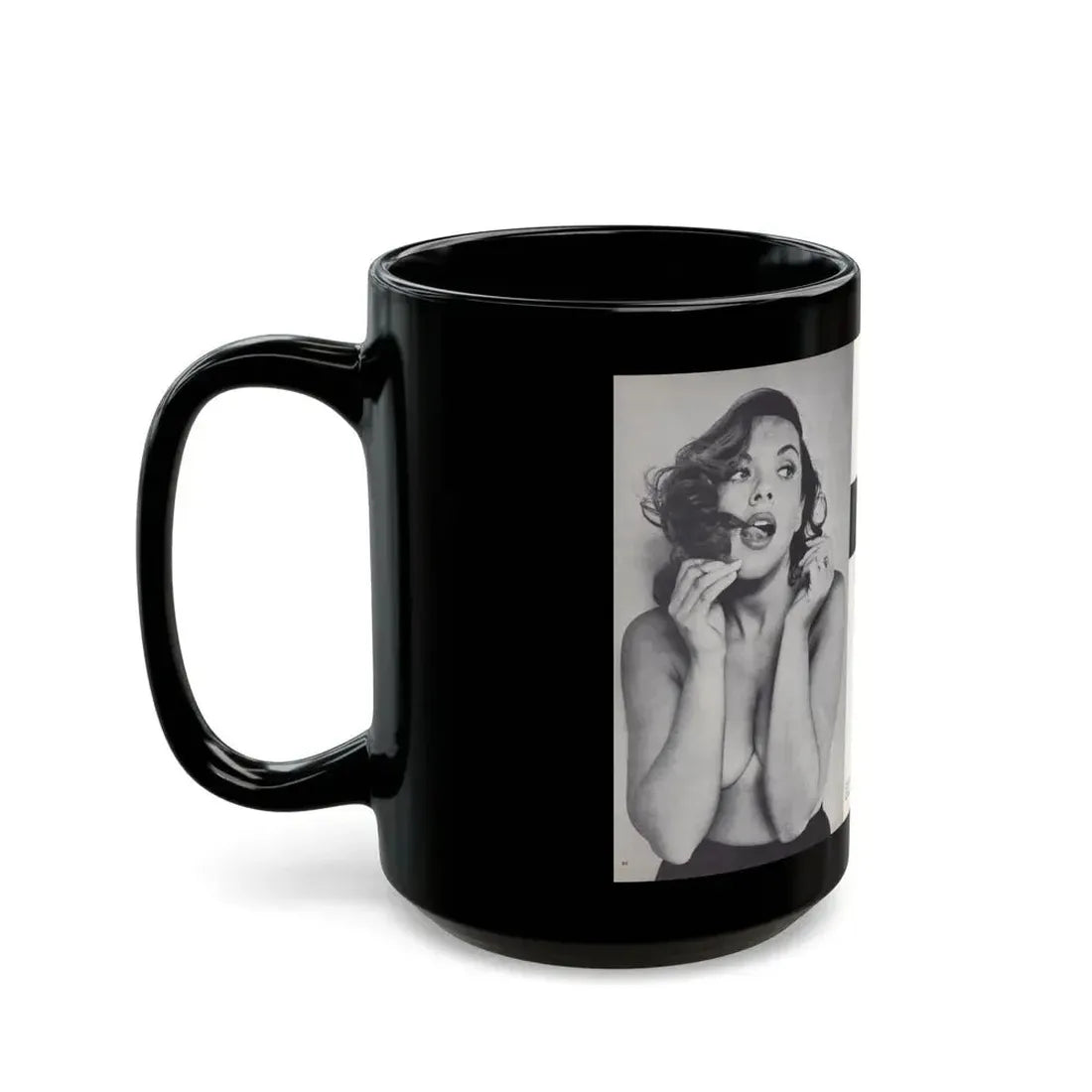 Dawn Richard #45 - [Pages 20 & 21] Including Pages 1 & 2 of 4 with, 3 B&W Photos+Article from Adam Mag. '58 - Photo (Vintage Female Icon) Black Coffee Mug - Go Mug Yourself