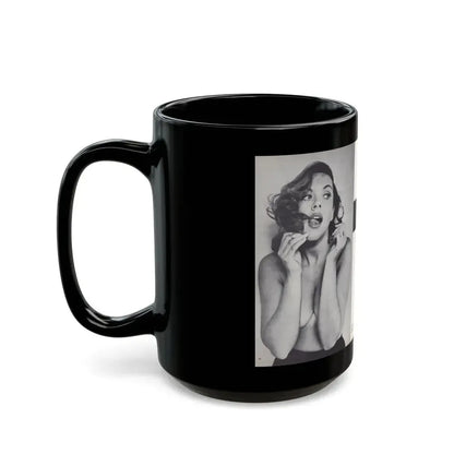 Dawn Richard #45 - [Pages 20 & 21] Including Pages 1 & 2 of 4 with, 3 B&W Photos+Article from Adam Mag. '58 - Photo (Vintage Female Icon) Black Coffee Mug - Go Mug Yourself