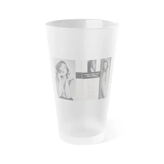 Dawn Richard #45 - Pages 20 & 21 Including Pages 1 & 2 of 4 with, 3 B&W Photos+Article from Adam Mag. '58 - Photo (Vintage Female Icon) Frosted Pint Glass 16oz 16oz Frosted - Go Mug Yourself