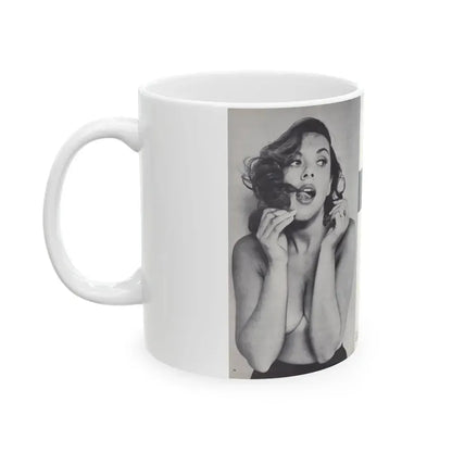 Dawn Richard #45 - [Pages 20 & 21] Including Pages 1 & 2 of 4 with, 3 B&W Photos+Article from Adam Mag. '58 - Photo (Vintage Female Icon) White Coffee Mug - Go Mug Yourself