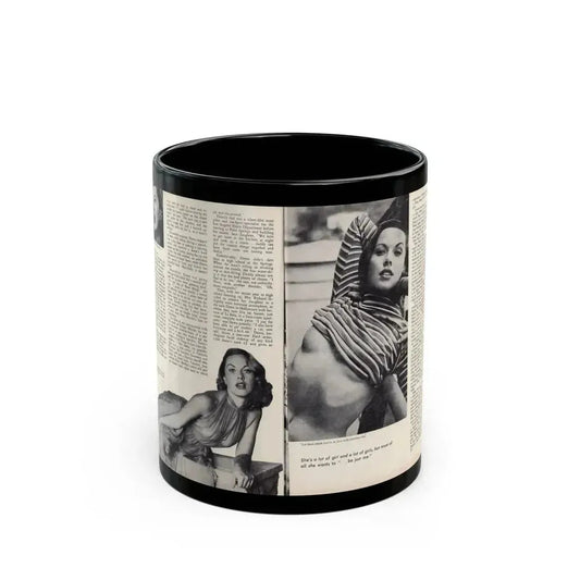 Dawn Richard #45 - [Pages 22 & 23] Including Pages 3 & 4 of 4 with, 3 B&W Photos+Article from Adam Mag. '58 - Photo (Vintage Female Icon) Black Coffee Mug 11oz - Go Mug Yourself