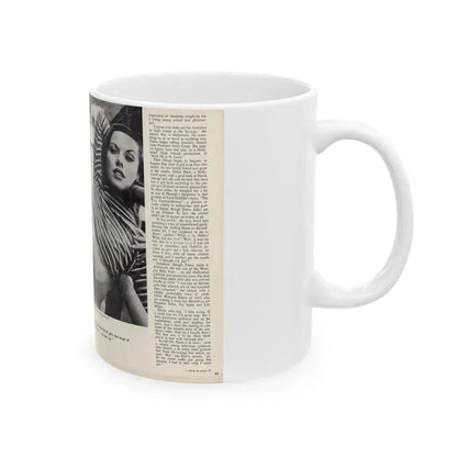Dawn Richard #45 - [Pages 22 & 23] Including Pages 3 & 4 of 4 with, 3 B&W Photos+Article from Adam Mag. '58 - Photo (Vintage Female Icon) White Coffee Mug - Go Mug Yourself