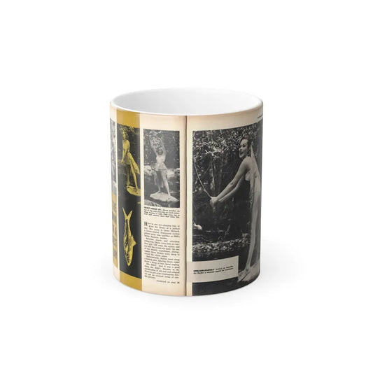 Dawn Richard #46 - [Pages 34 & 35] Including Pages 1 & 2 of 4 with, 4 B&W Photos & Article from SEE FOR MEN Mag. Nov. '57 (Vintage Female Icon) Color Changing Coffee Mug 11oz - Go Mug Yourself