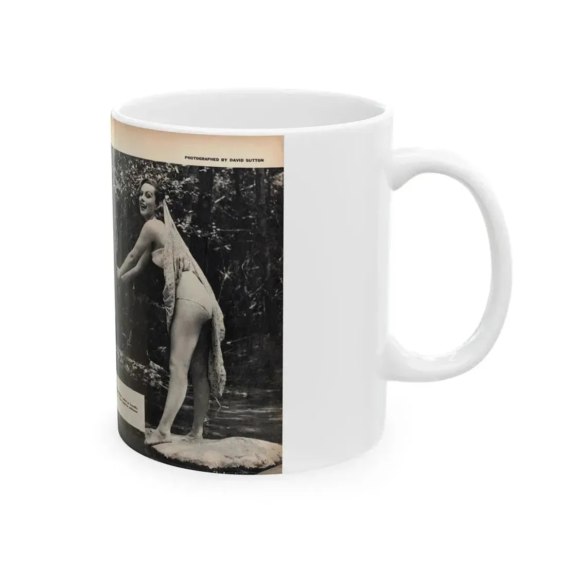Dawn Richard #46 - [Pages 34 & 35] Including Pages 1 & 2 of 4 with, 4 B&W Photos & Article from SEE FOR MEN Mag. Nov. '57 (Vintage Female Icon) White Coffee Mug - Go Mug Yourself