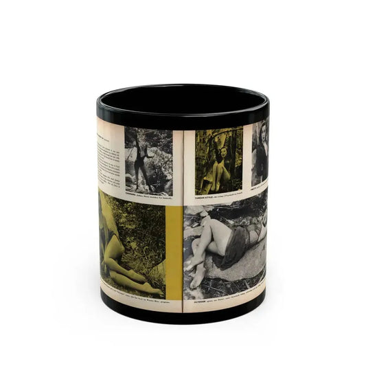 Dawn Richard #47 - [Pages 36 & 37] Including Pages 1 & 2 of 4 with, 5 B&W Photos, Captions & Article from SEE FOR MEN Mag. Nov. '57 (Vintage Female Icon) Black Coffee Mug 11oz - Go Mug Yourself