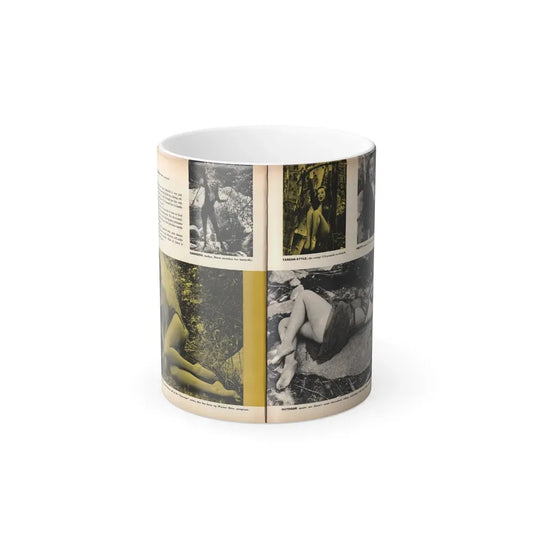 Dawn Richard #47 - [Pages 36 & 37] Including Pages 1 & 2 of 4 with, 5 B&W Photos, Captions & Article from SEE FOR MEN Mag. Nov. '57 (Vintage Female Icon) Color Changing Coffee Mug 11oz - Go Mug Yourself