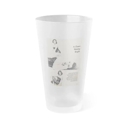 Dawn Richard #48 - Pages 21 Including Pages 1 of 7 with, 3 B&W Photos & Caption from Moulin Rogue Mag. Jan. '59 (Vintage Female Icon) Frosted Pint Glass 16oz 16oz Frosted - Go Mug Yourself