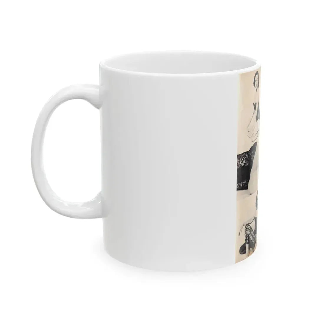 Dawn Richard #48 - [Pages 21] Including Pages 1 of 7 with, 3 B&W Photos & Caption from Moulin Rogue Mag. Jan. '59 (Vintage Female Icon) White Coffee Mug - Go Mug Yourself
