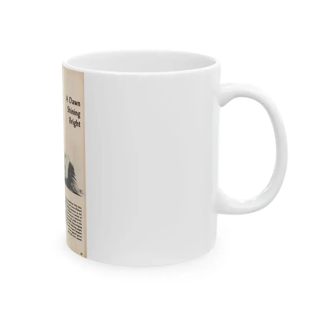 Dawn Richard #48 - [Pages 21] Including Pages 1 of 7 with, 3 B&W Photos & Caption from Moulin Rogue Mag. Jan. '59 (Vintage Female Icon) White Coffee Mug - Go Mug Yourself