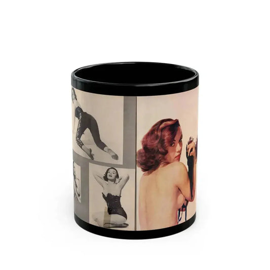 Dawn Richard #49 - [Pages 22 & 23] Including Pages 2 & 3 of 7 with, 3 B&W Photos & 1 Full Color Page from Moulin Rogue Mag. Jan. '59 (Vintage Female Icon) Black Coffee Mug 11oz - Go Mug Yourself