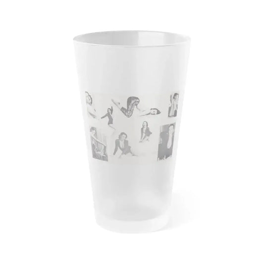 Dawn Richard #50 - Pages 24 & 25 Including Pages 4 & 5 of 7 with, 8 B&W Photos from Moulin Rogue Mag. Jan. '59 (Vintage Female Icon) Frosted Pint Glass 16oz 16oz Frosted - Go Mug Yourself