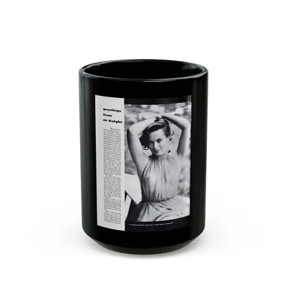 Dawn Richard #52 - Inside Cover Photo see through top from Sir Knight Vol. 1 No. 5 Mag. '58 (Vintage Female Icon) Black Coffee Mug 15oz - Go Mug Yourself