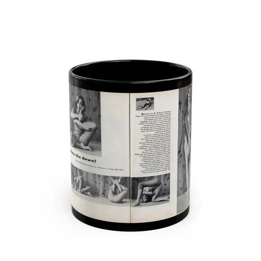 Dawn Richard #53 - [Pages 64 & 65] Including Pages 1 & 2 of 2 with, 4 B&W Photos, Article & Captions from Sir Knight Vol. 1 No. 5 Mag. '58 (Vintage Female Icon) Black Coffee Mug 11oz - Go Mug Yourself