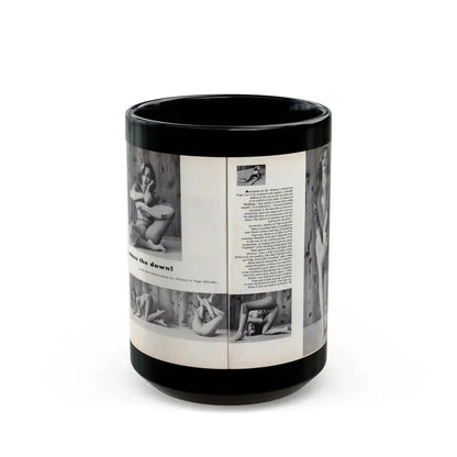 Dawn Richard #53 - [Pages 64 & 65] Including Pages 1 & 2 of 2 with, 4 B&W Photos, Article & Captions from Sir Knight Vol. 1 No. 5 Mag. '58 (Vintage Female Icon) Black Coffee Mug 15oz - Go Mug Yourself