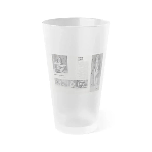 Dawn Richard #53 - Pages 64 & 65 Including Pages 1 & 2 of 2 with, 4 B&W Photos, Article & Captions from Sir Knight Vol. 1 No. 5 Mag. '58 (Vintage Female Icon) Frosted Pint Glass 16oz 16oz Frosted - Go Mug Yourself