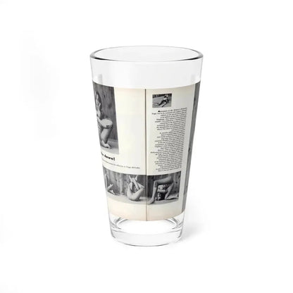 Dawn Richard #53 - Pages 64 & 65 Including Pages 1 & 2 of 2 with, 4 B&W Photos, Article & Captions from Sir Knight Vol. 1 No. 5 Mag. '58 (Vintage Female Icon) Pint Glass 16oz 16oz - Go Mug Yourself