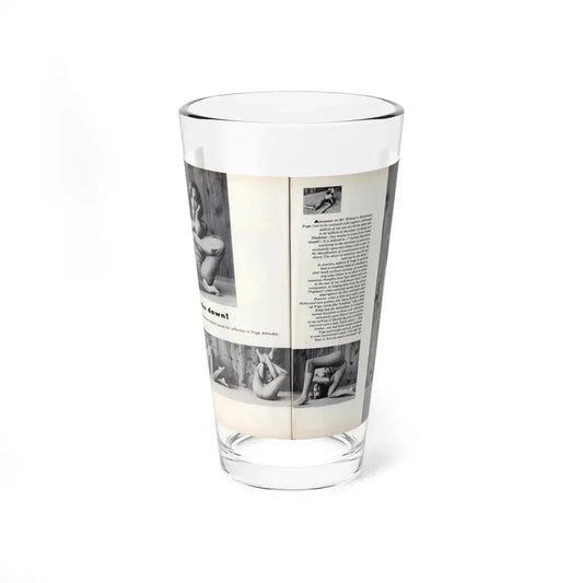 Dawn Richard #53 - Pages 64 & 65 Including Pages 1 & 2 of 2 with, 4 B&W Photos, Article & Captions from Sir Knight Vol. 1 No. 5 Mag. '58 (Vintage Female Icon) Pint Glass 16oz 16oz - Go Mug Yourself