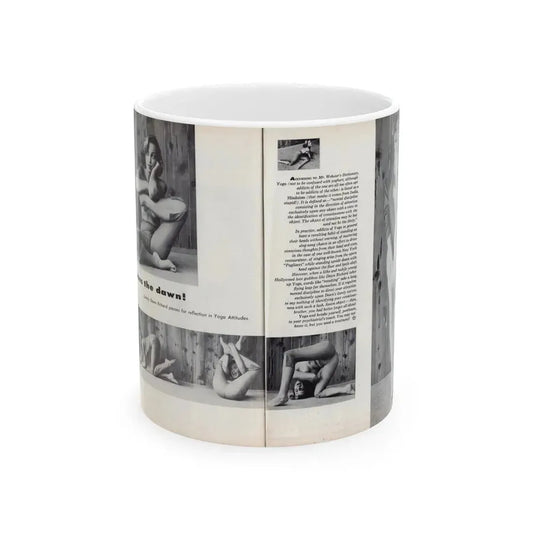 Dawn Richard #53 - [Pages 64 & 65] Including Pages 1 & 2 of 2 with, 4 B&W Photos, Article & Captions from Sir Knight Vol. 1 No. 5 Mag. '58 (Vintage Female Icon) White Coffee Mug 11oz - Go Mug Yourself