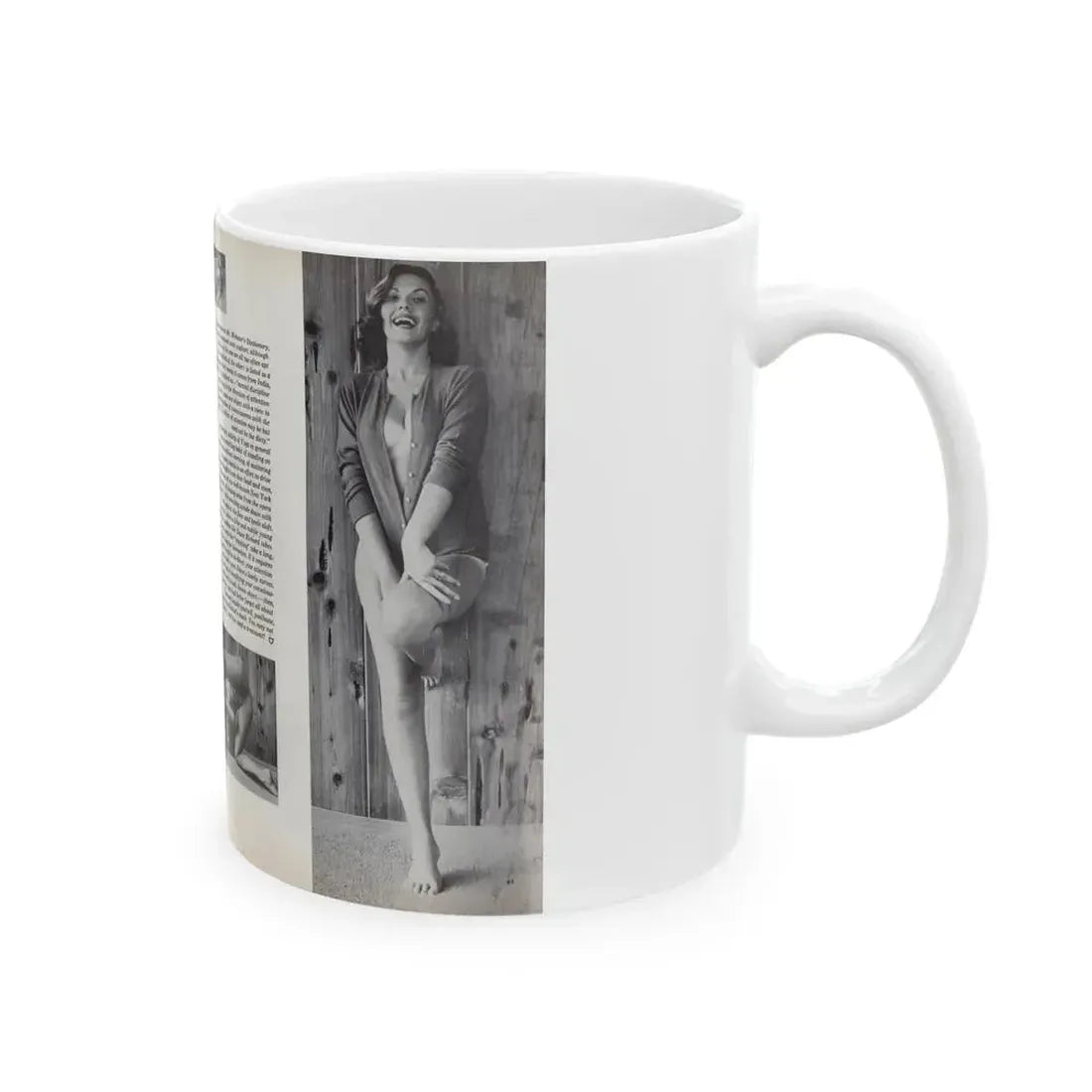 Dawn Richard #53 - [Pages 64 & 65] Including Pages 1 & 2 of 2 with, 4 B&W Photos, Article & Captions from Sir Knight Vol. 1 No. 5 Mag. '58 (Vintage Female Icon) White Coffee Mug - Go Mug Yourself