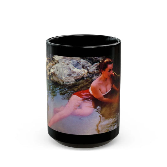 Dawn Richard #55 (Vintage Female Icon) Black Coffee Mug-15oz-Go Mug Yourself