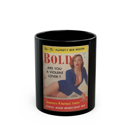 Dawn Richard #57 - Bold Pocket Mag. April '59 Cover (Vintage Female Icon) Black Coffee Mug 11oz - Go Mug Yourself