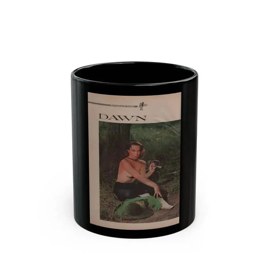 Dawn Richard #61 - [Pages 18] Including Pages 1 of 3 with, 1 Color Photo Cavalier Mag. Feb. '59 (Vintage Female Icon) Black Coffee Mug 11oz - Go Mug Yourself