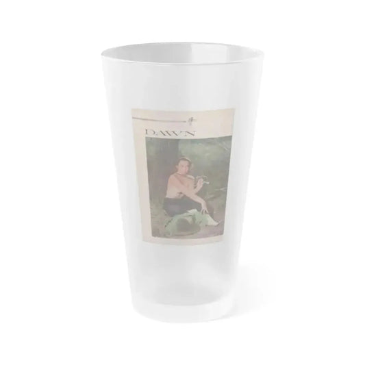 Dawn Richard #61 - Pages 18 Including Pages 1 of 3 with, 1 Color Photo Cavalier Mag. Feb. '59 (Vintage Female Icon) Frosted Pint Glass 16oz 16oz Frosted - Go Mug Yourself