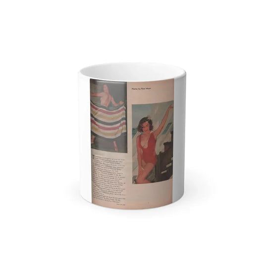 Dawn Richard #62 - [Pages 19] Including Pages 2 of 3 with, 2 Color Photos & Article from Cavalier Mag. Feb. '59 (Vintage Female Icon) Color Changing Mug 11oz 11oz - Go Mug Yourself