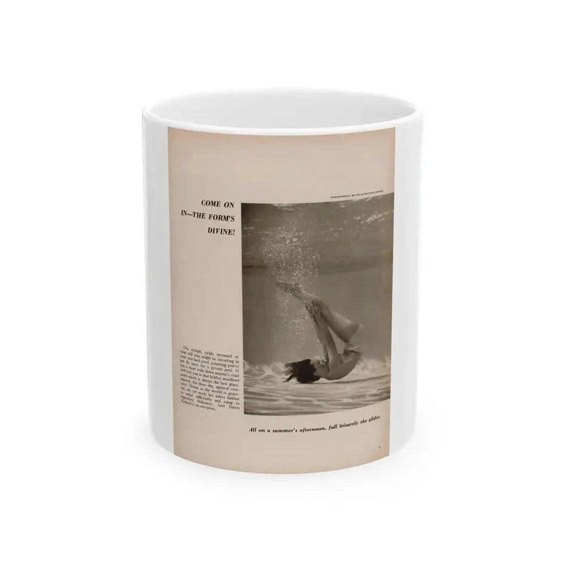 Dawn Richard #66 - [Pages 9] Including 1 Page & 1 B&W Photo with Article & Caption from DUDE Mag. '57 (Vintage Female Icon) White Coffee Mug 11oz - Go Mug Yourself