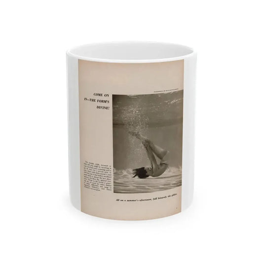 Dawn Richard #66 - [Pages 9] Including 1 Page & 1 B&W Photo with Article & Caption from DUDE Mag. '57 (Vintage Female Icon) White Coffee Mug 11oz - Go Mug Yourself