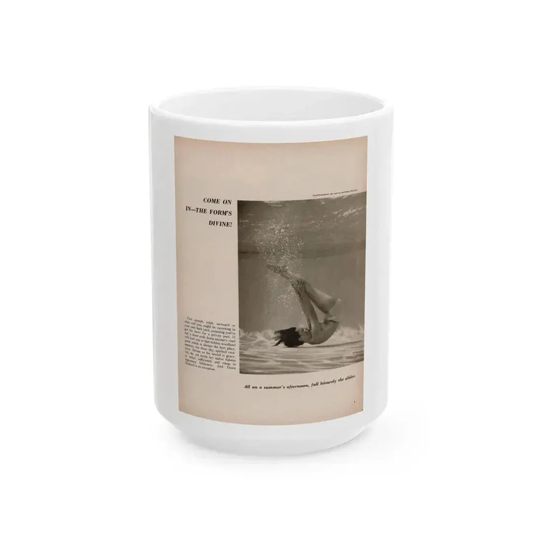 Dawn Richard #66 - [Pages 9] Including 1 Page & 1 B&W Photo with Article & Caption from DUDE Mag. '57 (Vintage Female Icon) White Coffee Mug 15oz - Go Mug Yourself