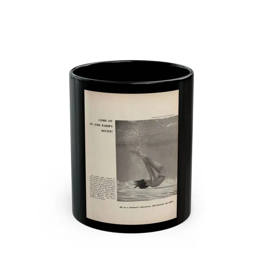 Dawn Richard #67 - [Pages 9] Including 1 Page & 1 B&W Photo with Article & Caption from DUDE Mag. '57 (Vintage Female Icon) Black Coffee Mug 11oz - Go Mug Yourself