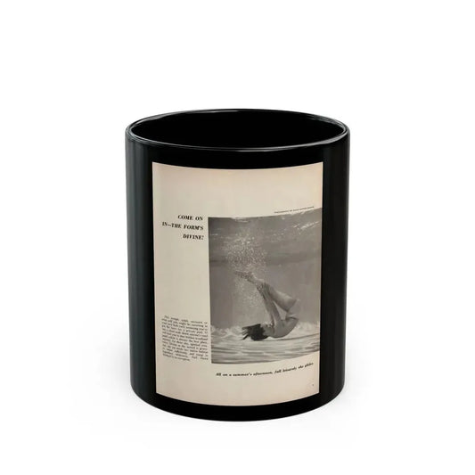 Dawn Richard #67 - [Pages 9] Including 1 Page & 1 B&W Photo with Article & Caption from DUDE Mag. '57 (Vintage Female Icon) Black Coffee Mug 11oz - Go Mug Yourself