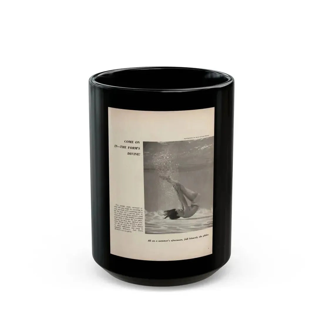 Dawn Richard #67 - [Pages 9] Including 1 Page & 1 B&W Photo with Article & Caption from DUDE Mag. '57 (Vintage Female Icon) Black Coffee Mug 15oz - Go Mug Yourself