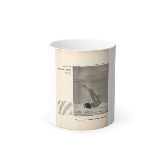 Dawn Richard #67 - [Pages 9] Including 1 Page & 1 B&W Photo with Article & Caption from DUDE Mag. '57 (Vintage Female Icon) Color Changing Mug 11oz 11oz - Go Mug Yourself