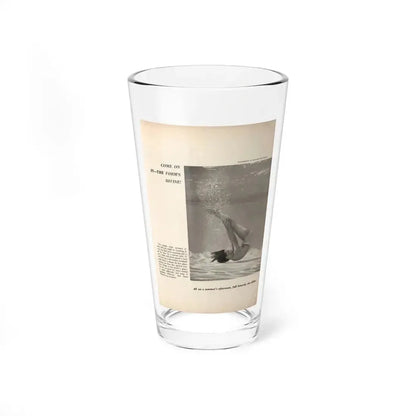 Dawn Richard #67 - Pages 9 Including 1 Page & 1 B&W Photo with Article & Caption from DUDE Mag. '57 (Vintage Female Icon) Pint Glass 16oz 16oz - Go Mug Yourself