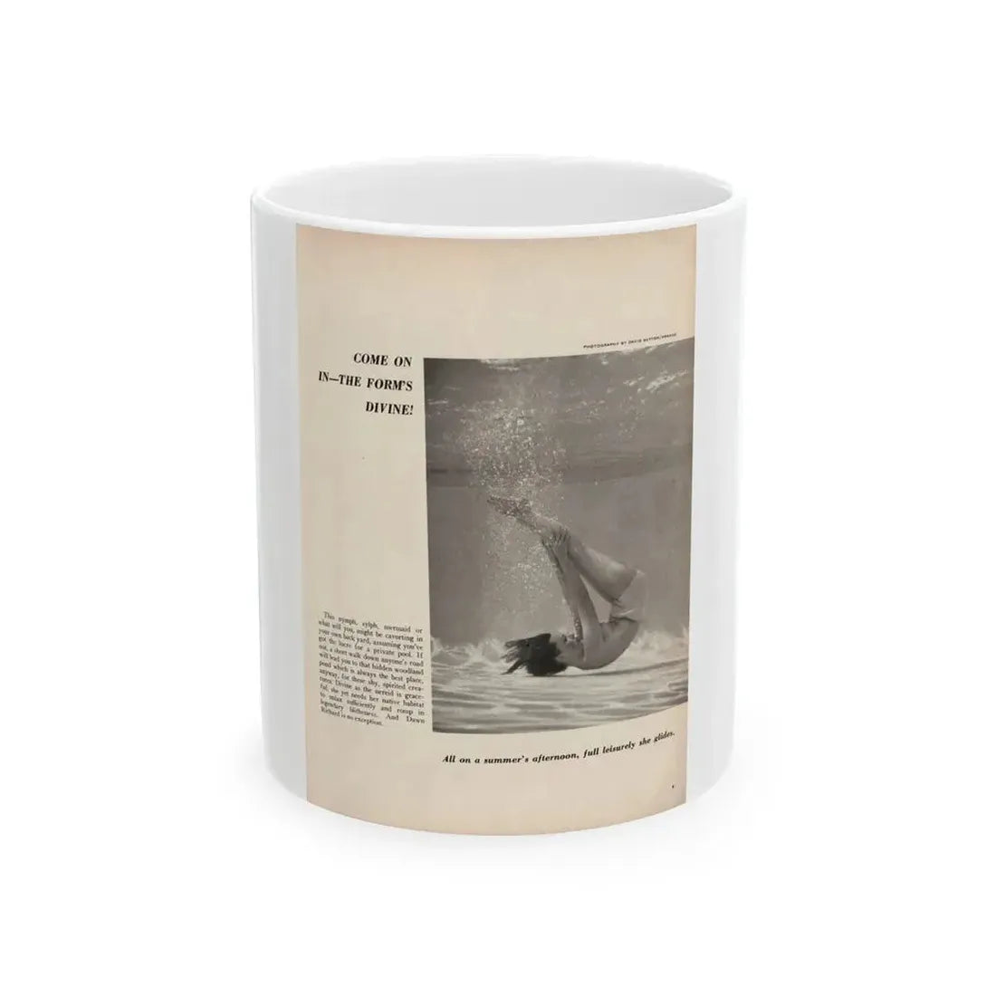 Dawn Richard #67 - [Pages 9] Including 1 Page & 1 B&W Photo with Article & Caption from DUDE Mag. '57 (Vintage Female Icon) White Coffee Mug 11oz - Go Mug Yourself