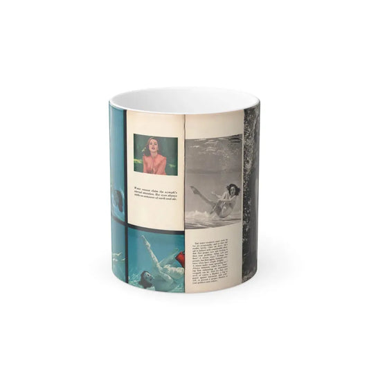 Dawn Richard #69 - [Pages 10 & 11] Including 2 Pages, 6 Photos 3 Color & 2 B&W with, Caption & rest of article from DUDE Mag. '57 (Vintage Female Icon) Color Changing Coffee Mug 11oz - Go Mug Yourself