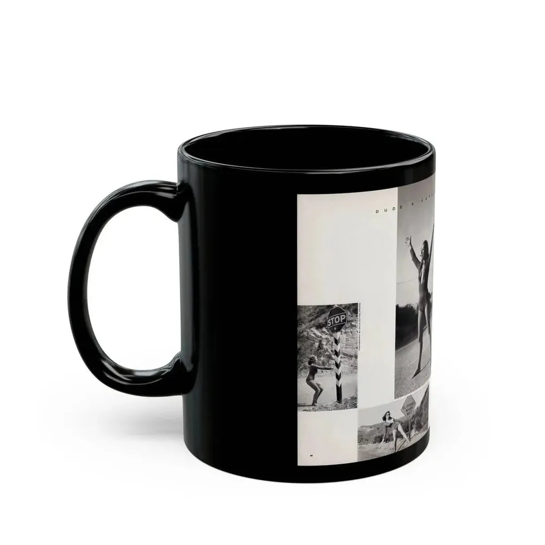 Dawn Richard #70 - [Pages 66 & 67] Including 2 Pages & 7 B&W Photos with Caption from DUDE Mag. '57 1 (Vintage Female Icon) Black Coffee Mug - Go Mug Yourself