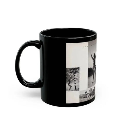 Dawn Richard #70 - [Pages 66 & 67] Including 2 Pages & 7 B&W Photos with Caption from DUDE Mag. '57 1 (Vintage Female Icon) Black Coffee Mug - Go Mug Yourself