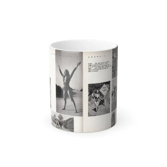 Dawn Richard #70 - [Pages 66 & 67] Including 2 Pages & 7 B&W Photos with Caption from DUDE Mag. '57 1 (Vintage Female Icon) Color Changing Coffee Mug 11oz - Go Mug Yourself