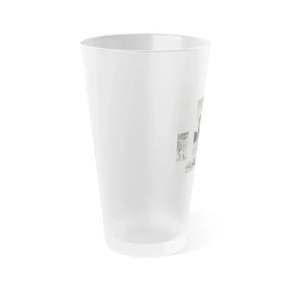 Dawn Richard #70 - Pages 66 & 67 Including 2 Pages & 7 B&W Photos with Caption from DUDE Mag. '57 1 (Vintage Female Icon) Frosted Pint Glass 16oz - Go Mug Yourself