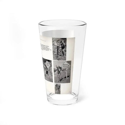 Dawn Richard #70 - Pages 66 & 67 Including 2 Pages & 7 B&W Photos with Caption from DUDE Mag. '57 1 (Vintage Female Icon) Pint Glass 16oz - Go Mug Yourself