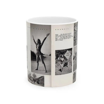Dawn Richard #70 - [Pages 66 & 67] Including 2 Pages & 7 B&W Photos with Caption from DUDE Mag. '57 1 (Vintage Female Icon) White Coffee Mug 11oz - Go Mug Yourself