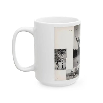 Dawn Richard #70 - [Pages 66 & 67] Including 2 Pages & 7 B&W Photos with Caption from DUDE Mag. '57 1 (Vintage Female Icon) White Coffee Mug - Go Mug Yourself