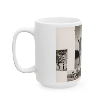 Dawn Richard #70 - [Pages 66 & 67] Including 2 Pages & 7 B&W Photos with Caption from DUDE Mag. '57 (Vintage Female Icon) White Coffee Mug - Go Mug Yourself