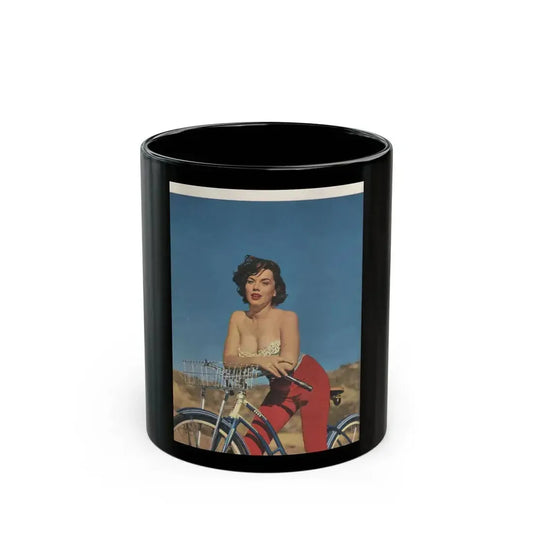 Dawn Richard #71 - [Pages 22] Including Pages 1 of 5 with, 1 Color Photo from Swank Magazine Aug. '57 (Vintage Female Icon) Black Coffee Mug 11oz - Go Mug Yourself
