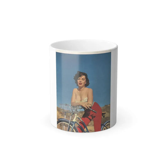 Dawn Richard #71 - [Pages 22] Including Pages 1 of 5 with, 1 Color Photo from Swank Magazine Aug. '57 (Vintage Female Icon) Color Changing Coffee Mug 11oz - Go Mug Yourself