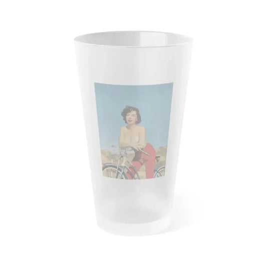 Dawn Richard #71 - Pages 22 Including Pages 1 of 5 with, 1 Color Photo from Swank Magazine Aug. '57 (Vintage Female Icon) Frosted Pint Glass 16oz 16oz Frosted - Go Mug Yourself