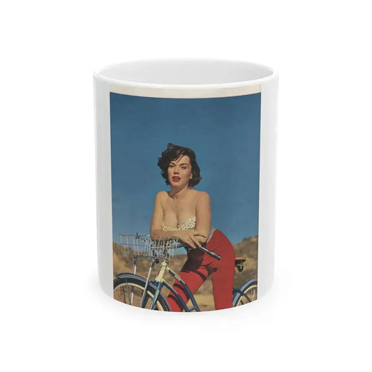 Dawn Richard #71 - [Pages 22] Including Pages 1 of 5 with, 1 Color Photo from Swank Magazine Aug. '57 (Vintage Female Icon) White Coffee Mug 11oz - Go Mug Yourself